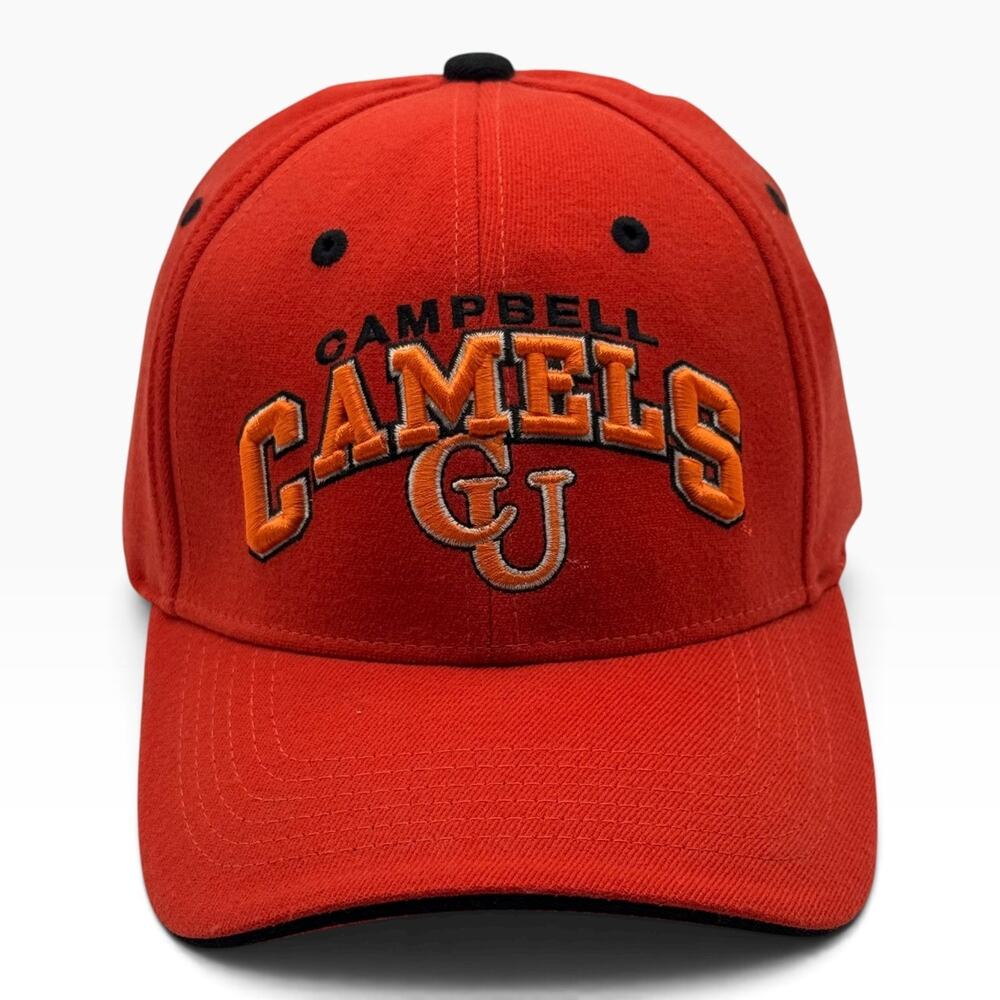 Campbell University Camels CU Fitted Hat Orange Tek Flex